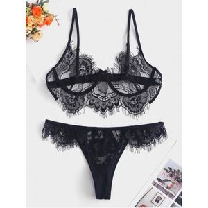 Lace Underwire Lingerie Set